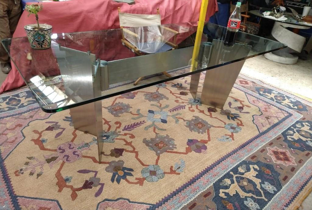 Mesa de Cristal Rectangular y base deAcero Inoxidable en Iztapalapa - Imagen 5