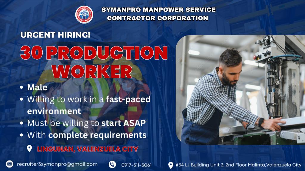 PRODUCTION WORKER in Manila - Image 1