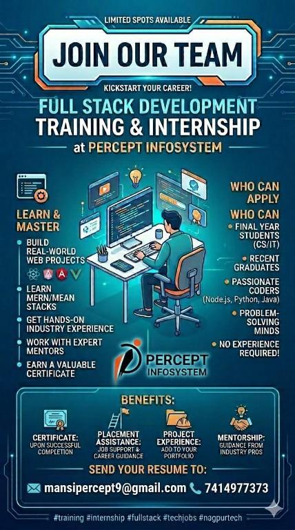 Full stack Training & Internship With 100 Placement in India - Image 1