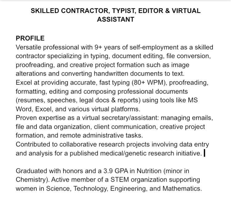 Typing/Editing, Formatting, Virtual Assistance & Digital Documen in Atlanta - Image 1