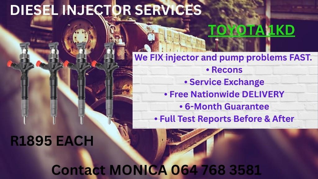 TOYOTA 1KD 6-Month Guaranteed Diesel Injectors in Cape Town - Image 1