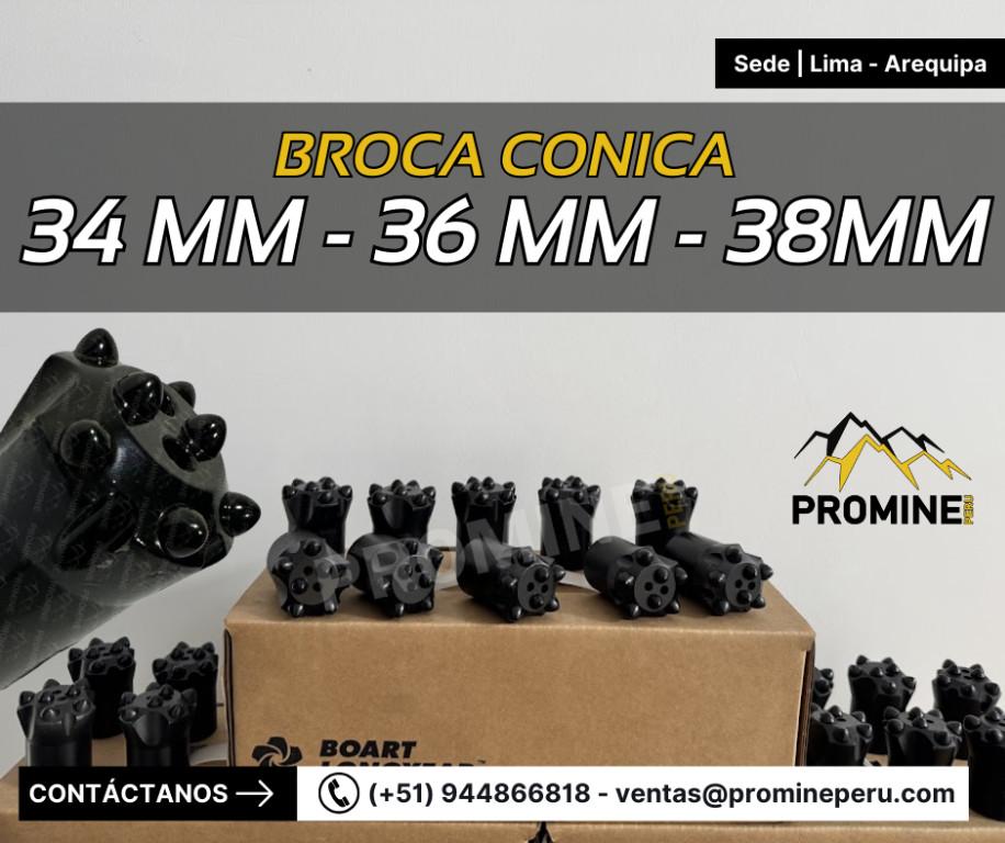 BROCAS 34MM – 36MM ALTERNATIVAS – ALTO RENDIMIENTO EN PERFORACIÓ en Perú - Imagen 1