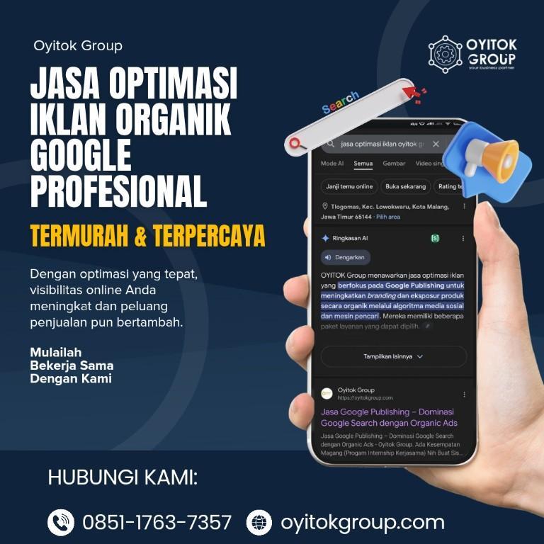 JASA OPTIMASI IKLAN ORGANIK GOOGLE PROFESIONAL in Indonesia - Image 1