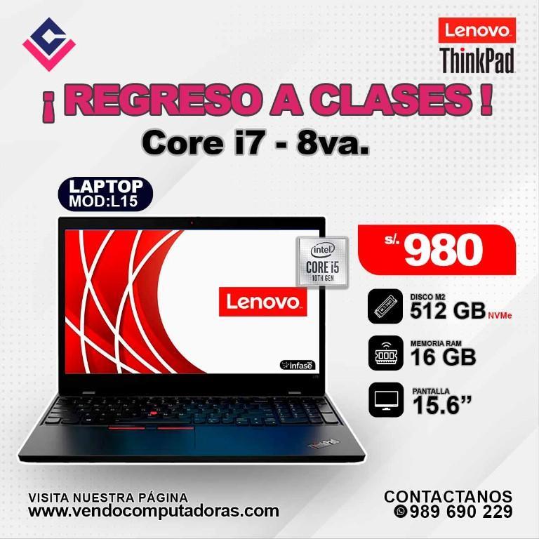 Laptop Intel Core i7 - 8va. en Lima - Imagen 1