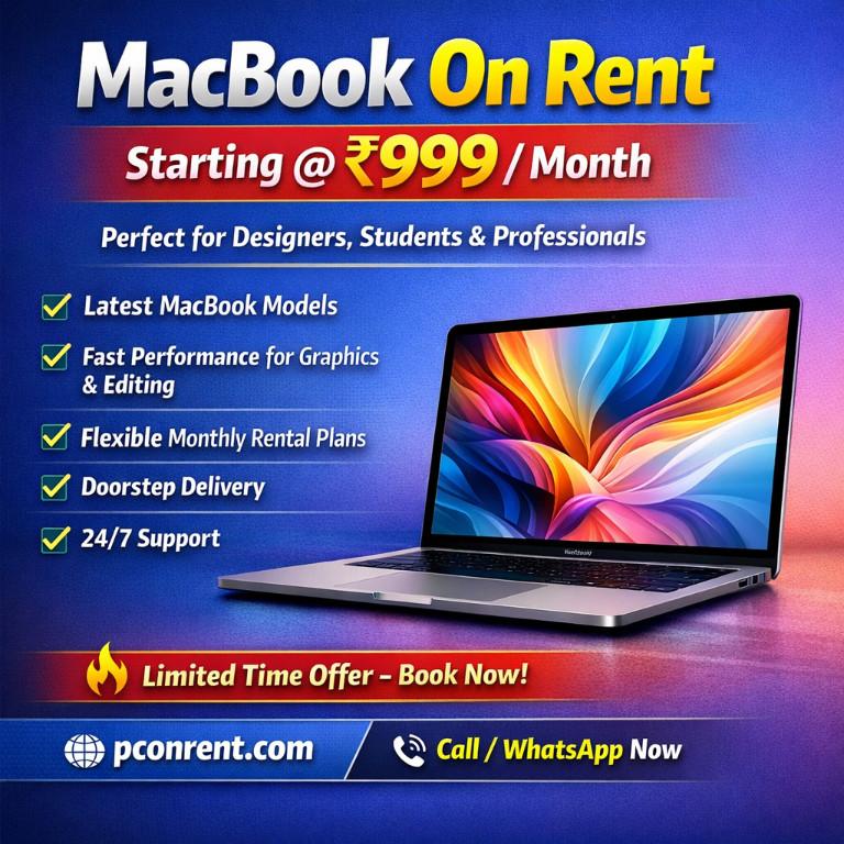 MacBook On Rent in India - Image 1