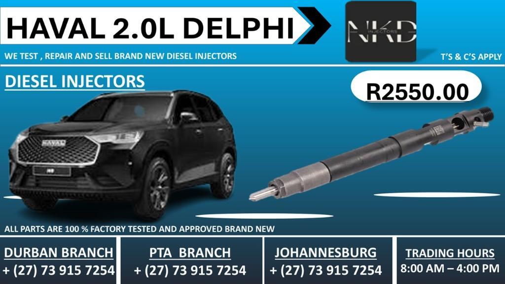 Haval 2.0L Delphi Diesel Injectors in Durban - Image 1