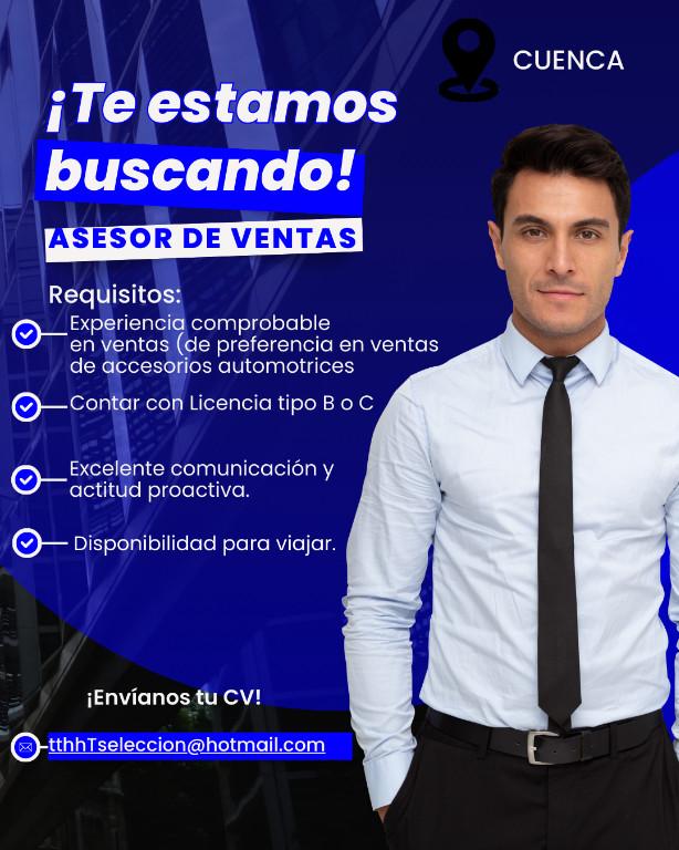 ASESOR DE VENTAS DE ACCESORIOS en Sinincay - Imagen 1