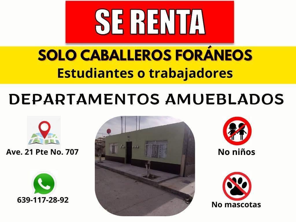 DEPARTAMENTOS AMUEBLADOS en Delicias - Imagen 1
