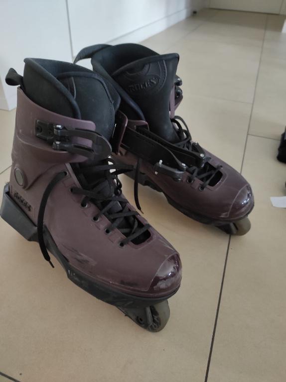 Lot Roller Roces M12 Lo Chestnut + protections à Hesperange - Photo 2