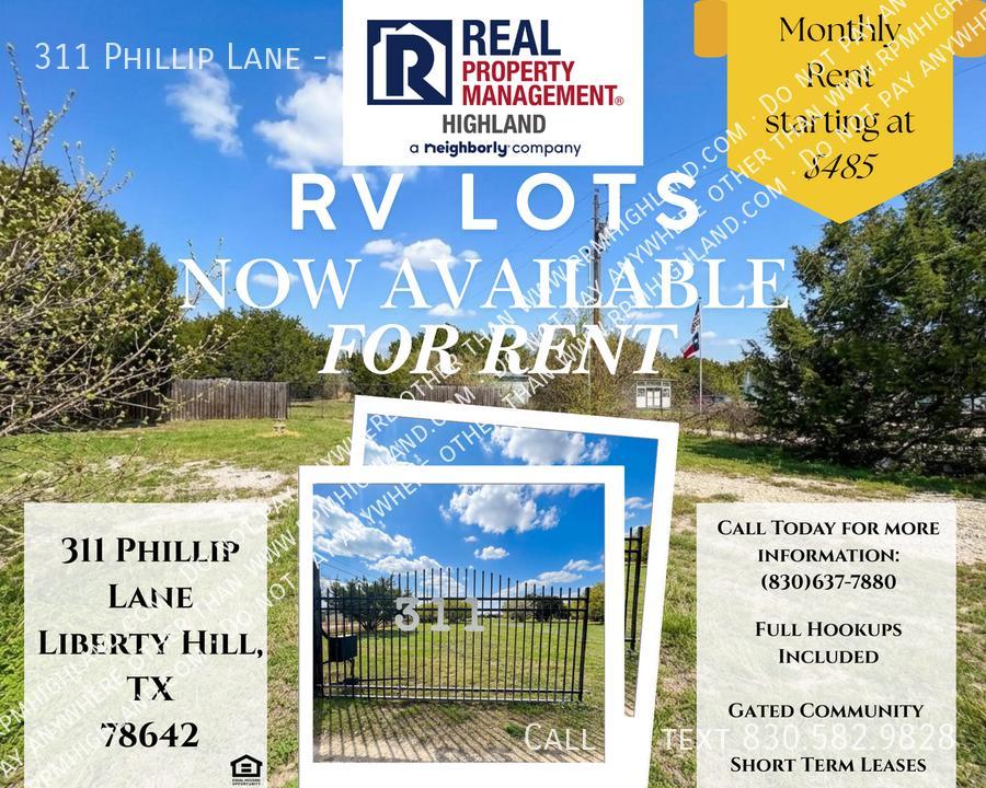 AVAILABLE NOW – Gated RV Spaces | Full Hookups Included – … in Georgetown - Image 1