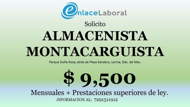SOLICITO ALMACENISTA MONTACARGUISTA en Metepec - Imagen 1