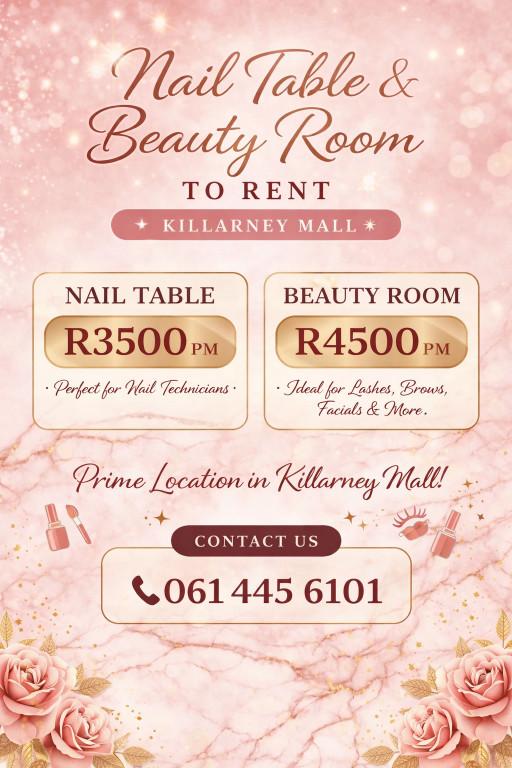 Nail Table and Beauty Room to Rent in Sandton - Image 1