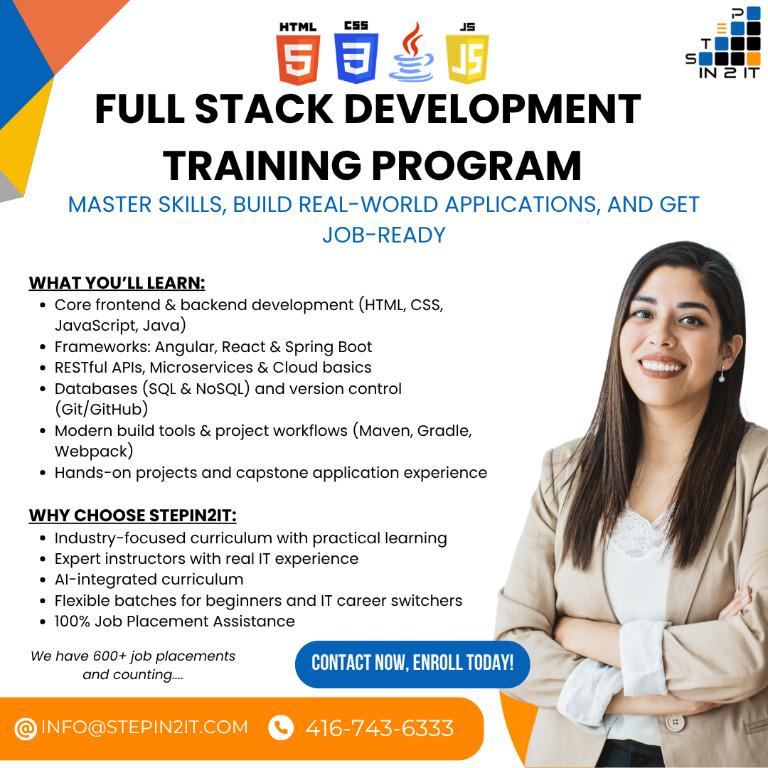 Full Stack Development Training by STEPIN2IT in Canada - Image 1