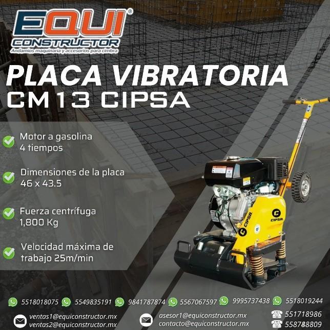 Placa vibratoria CM13 CIPSA...37 en Tampico - Imagen 1