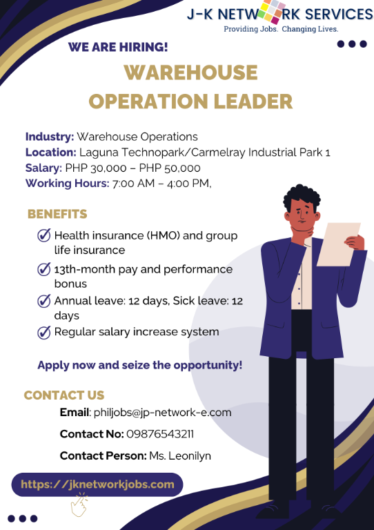 Warehouse Operation Manager in Tatalon - Image 1