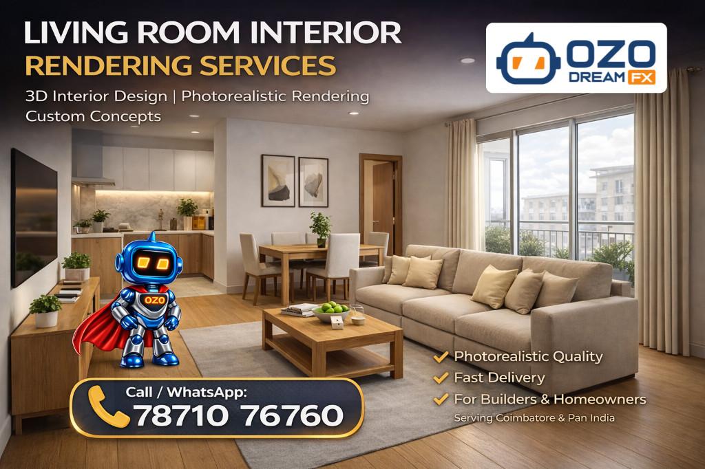3d architectural interior rendering services in Peelamedu - Image 3