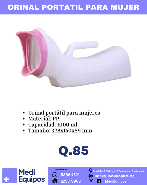 ORINAL PORTÁTIL PARA MUJER-CUIDAMOS TU SALUD en Guatemala - Imagen 1