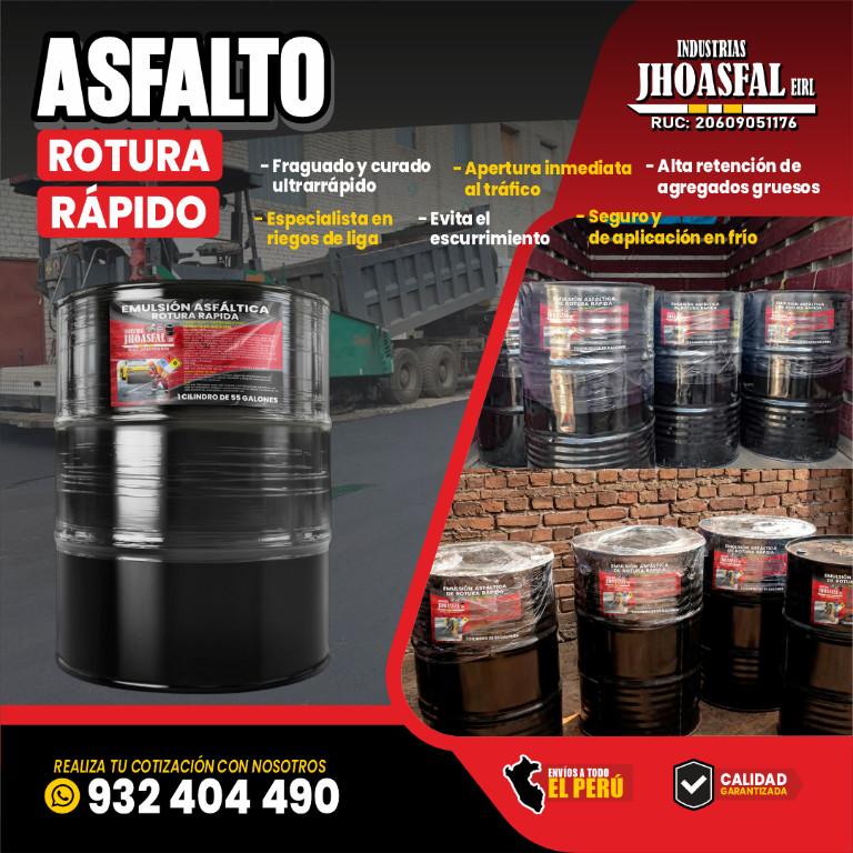 EMUL. ASFÁLTICA DE ROTURA LENTA Y RÁPIDA - INDUSTRIAS JHOASFAL en el Callao - Imagen 2