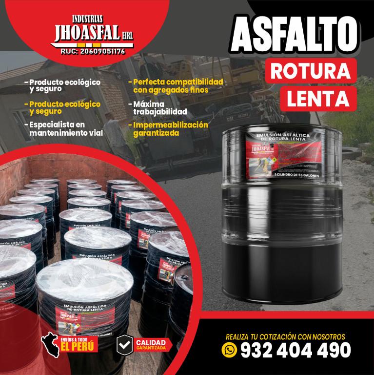 EMUL. ASFÁLTICA DE ROTURA LENTA Y RÁPIDA - INDUSTRIAS JHOASFAL en el Callao - Imagen 1