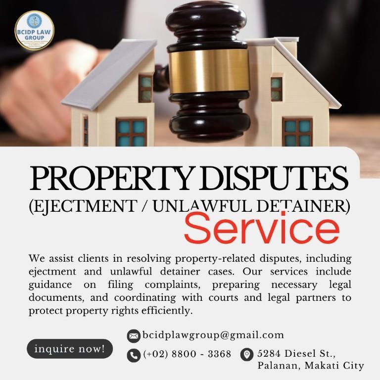 PROPERTY DISPUTES (EJECTMENT / UNLAWFUL DETAINER ) in Bel-Air - Image 1