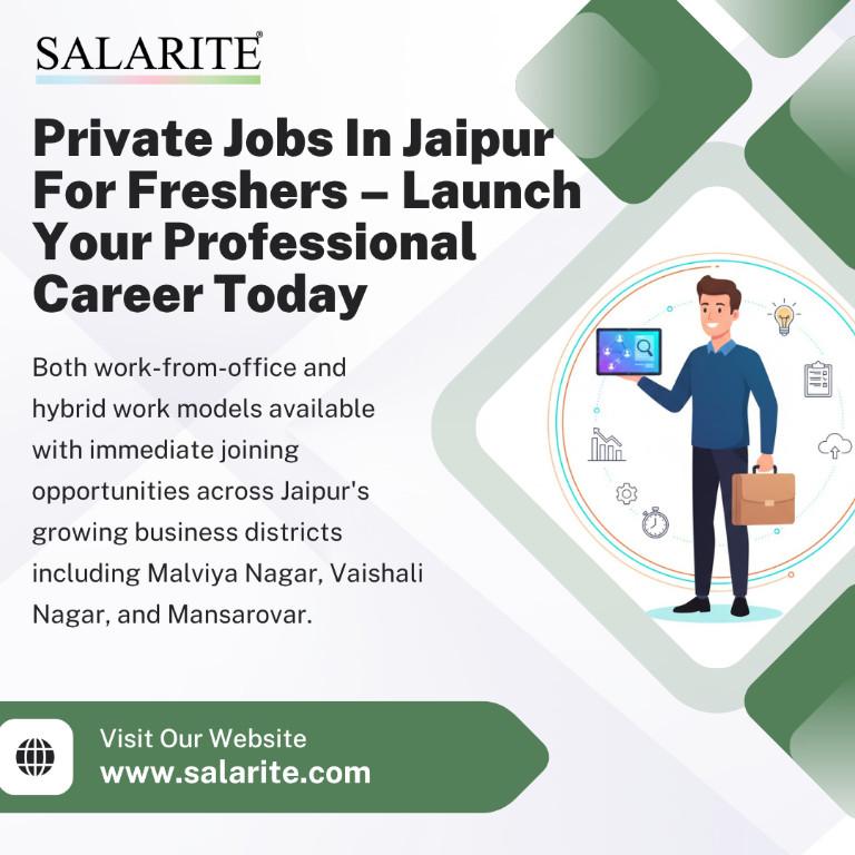 Private Jobs In Jaipur For Freshers – Launch Your Professional C in Vaishali Nagar - Image 1