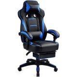 GTPlayer - F59 Racing Style Gaming Chair with Footrest - Blue in Denver - Image 1