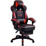 GTPlayer - F59 Racing Style Gaming Chair with Footrest - Red in Phoenix - Image 1