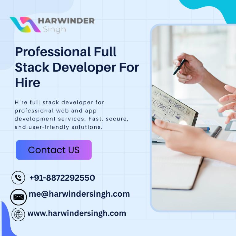 Hire Full Stack Developer for Web and App Projects Today in Mohali - Image 1