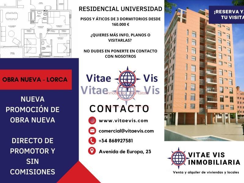 ÁTICOS 3 DORMITORIOS - PROMOCIÓN OBRA NUEVA (RESIDENCIAL … en Lorca - Imagen 1