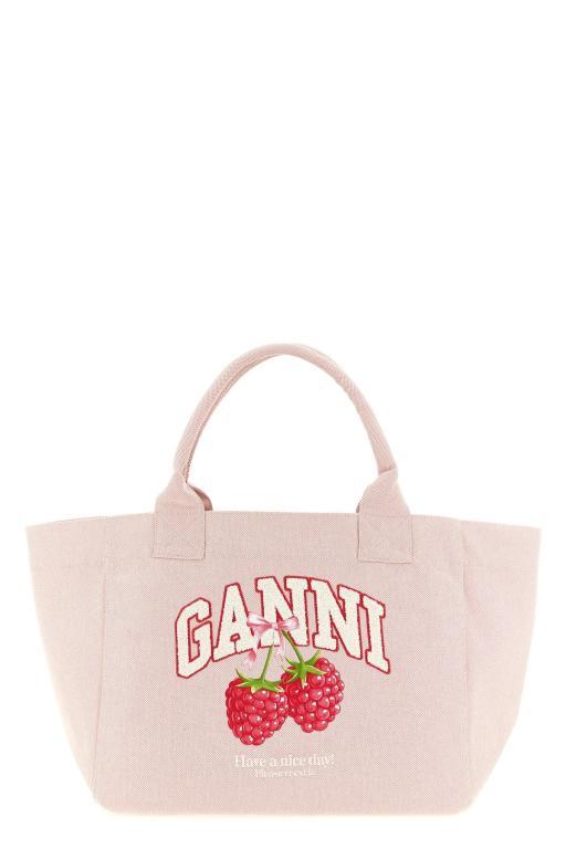 GANNI Medium 'Raspberry' Shopping Bag in Hamilton - Image 1