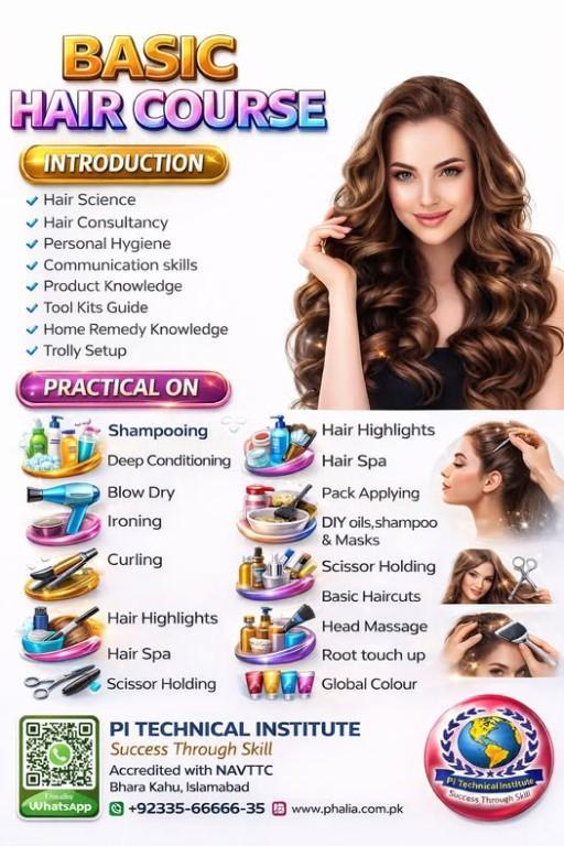 Basic Hair Course | PI Technical Institute in Rawalpindi - Image 1