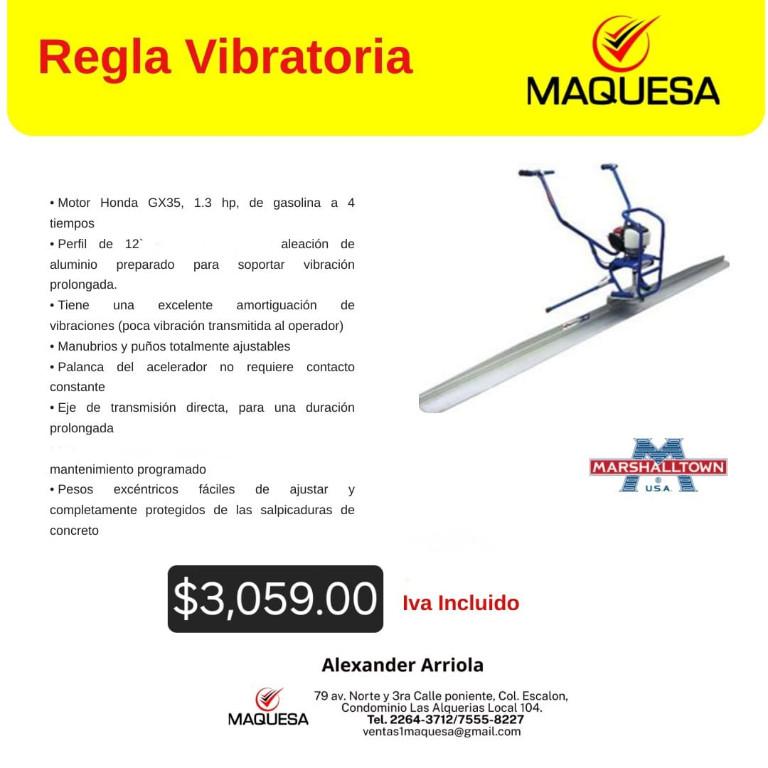 Regla vibratoria MARSHALLTOWN perfil de 12 Pies. en San Salvador - Imagen 1