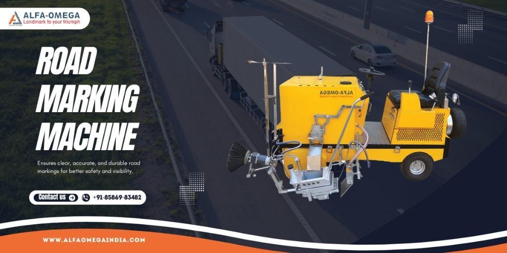 High Performance Road Line Marking Machine for Sale in India - Image 1