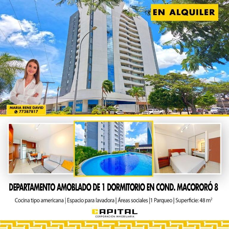 DEPARTAMENTO AMOBLADO DE 1 DORMITORIO – CONDOMINIO MACORORO 8 en Bolivia - Imagen 1
