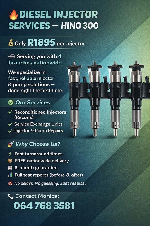 HINO 300 Professional Injector & Pump Reconditioning in Cape Town - Image 1
