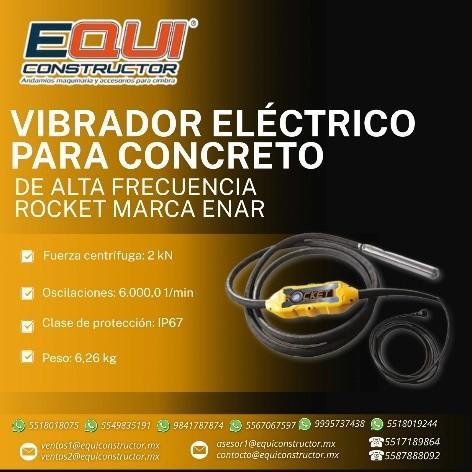 VIBRADOR ELÉCTRICO P/CONCRETO ALTA FRECUENCIA ROCKET Veracruz en Perote - Imagen 1