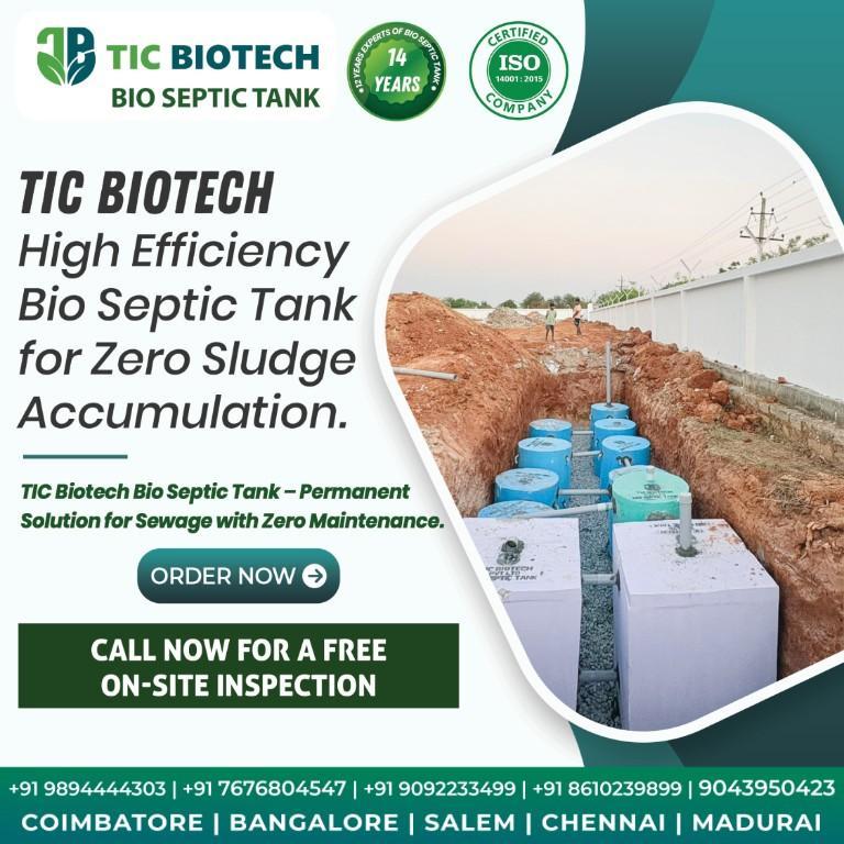 TIC Biotech – High Efficiency Bio Septic Tank for Zero Sludge in Peelamedu - Image 1