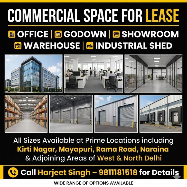 COMMERCIAL SPACE FOR LEASE RENT – WEST & NORTH DELHI in Karol Bāgh - Image 1