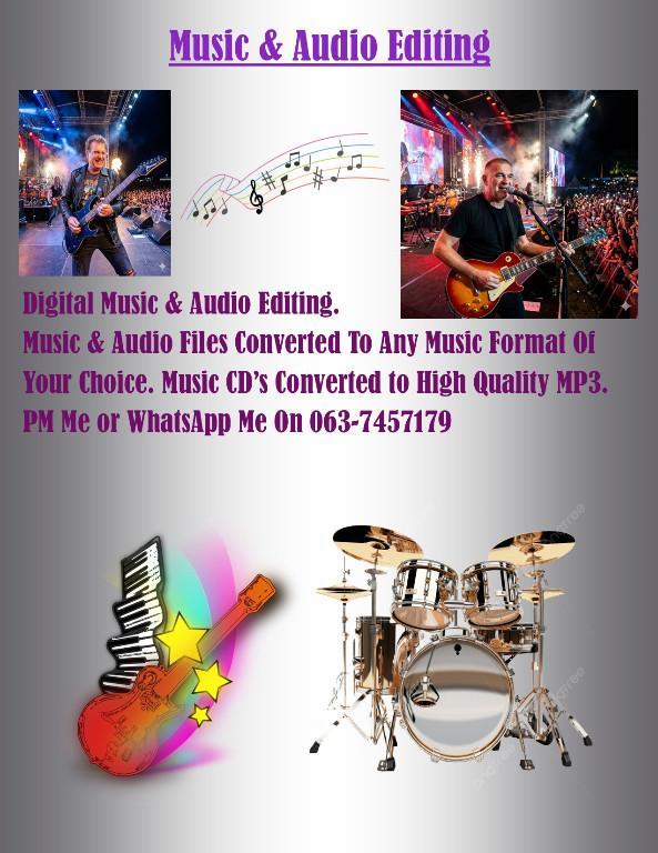 Digital Music & Audio Sound Editing Service. in South Africa - Image 1