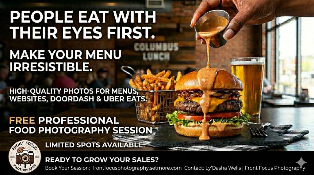 Free Menu Photoshoot for Local Restaurants (This Week Only) in Columbus - Image 1