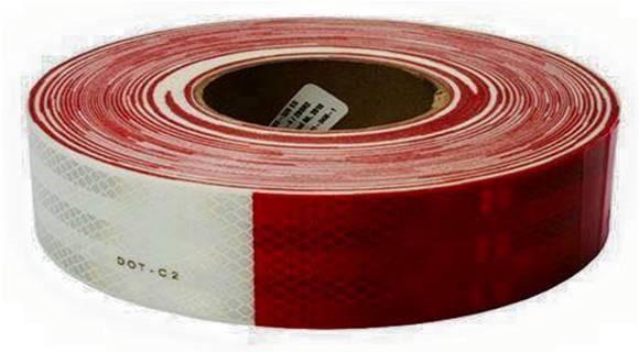 Cinta de PVC, Reflectiva rojo y blanco rollo en San Salvador - Imagen 1