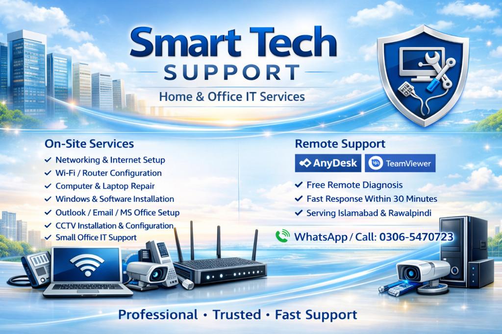 Professional IT Support – Home & Office Services | Isl/Rwp in Rawalpindi - Image 1