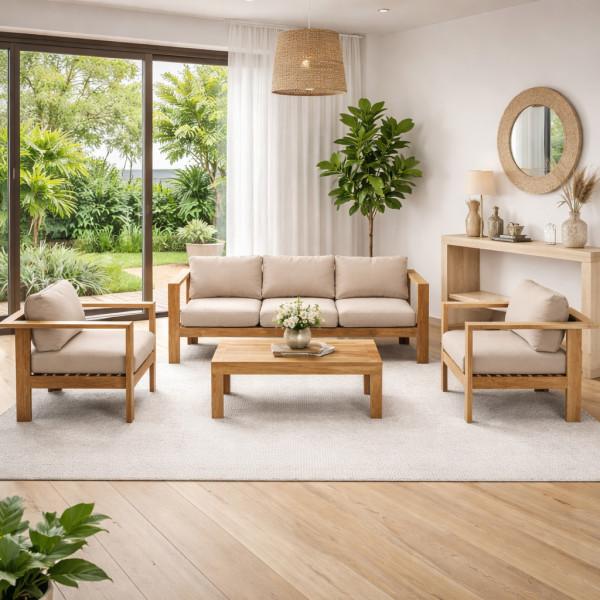 Teak Sofa Set Argo- TS001 in Malaysia - Image 2