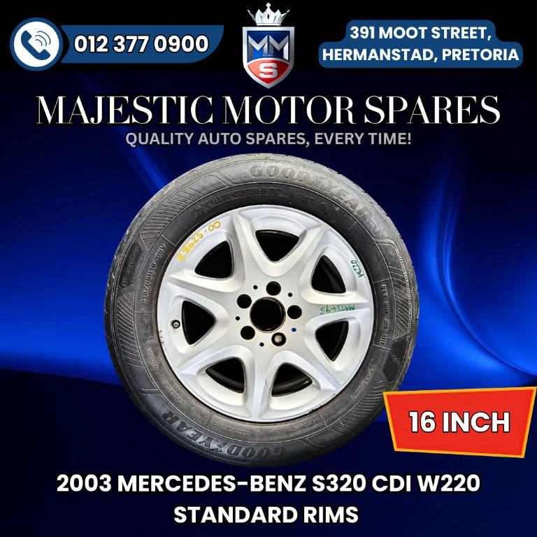 2003 Mercedes-Benz S320 CDI W220 16-Inch Standard Rims for Sale in South Africa - Image 1