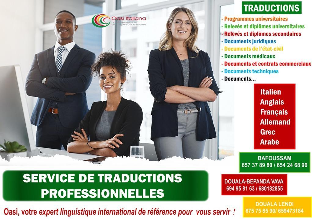 SERVICE DE TRADUCTION PROFESSIONNELLE au Cameroun - Photo 1