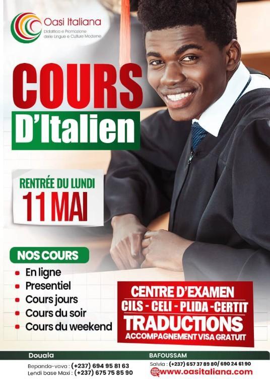 NOUVELLE RENTRÉE COURS ITALIEN au Cameroun - Photo 1