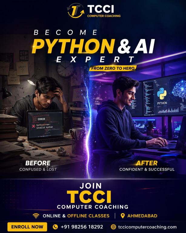 Python and AI Course in Ahmedabad | TCCI in India - Image 1