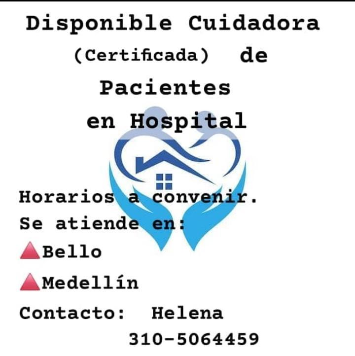 Cuidadora de Pacientes en Hospital en Guarne - Imagen 1