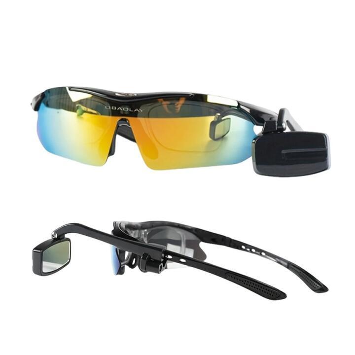 Cycling Bicycle Glasses with Mini Rearview Mirror … in Mackay - Image 1