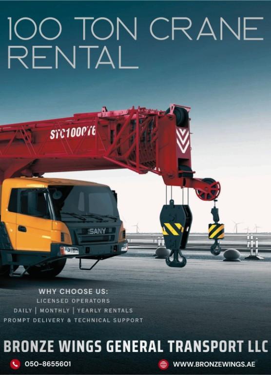 100 Ton Crane Rental with Expert Operator – Reliable & Ready in Abu Dhabi - Image 1